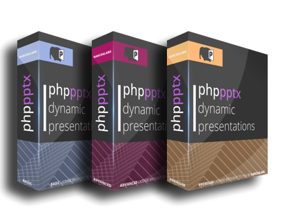 phppptx has very competitive prices With its flexible licensing system, phppptx is a really cost effective solution